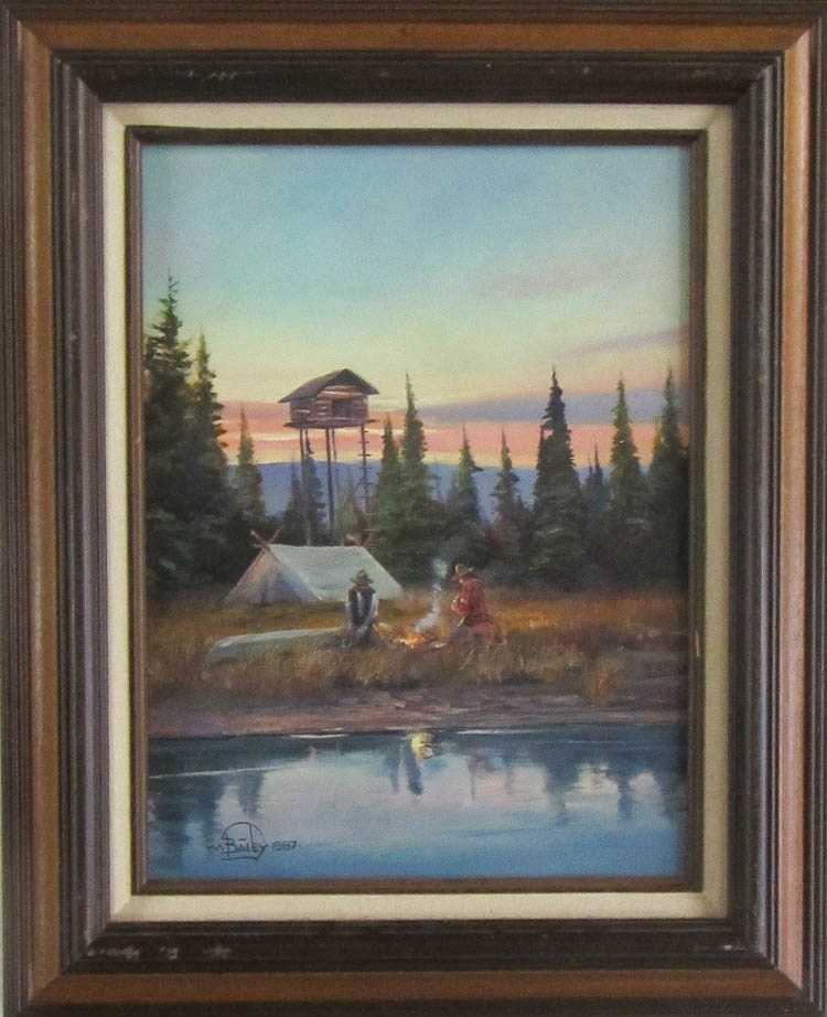 Appraisal: WILLIAM BAILEY OIL ON BOARD Montana Washington Maryland b River