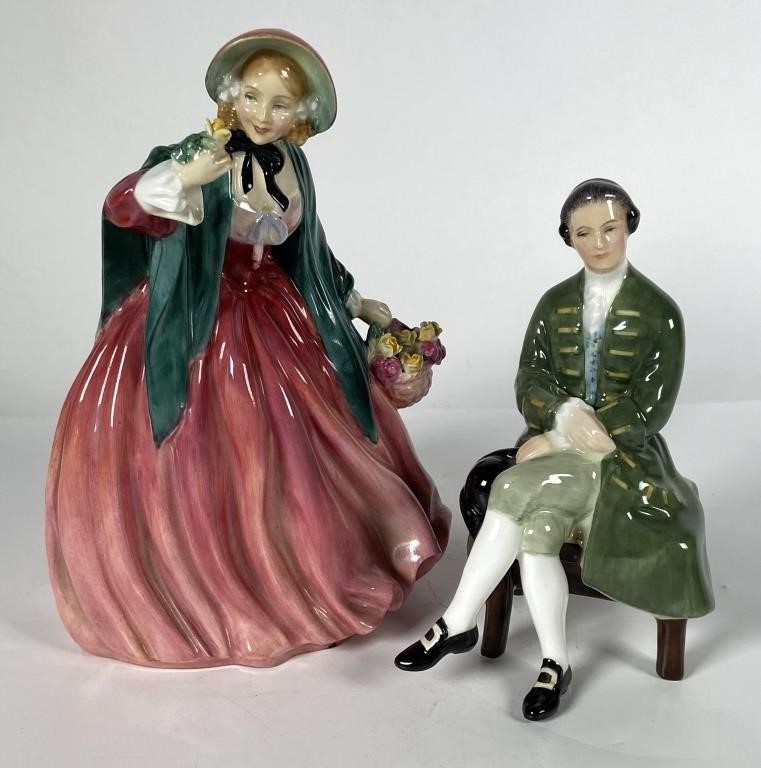 Appraisal: Two Royal Doulton figurines for one money Lady Charmian HN