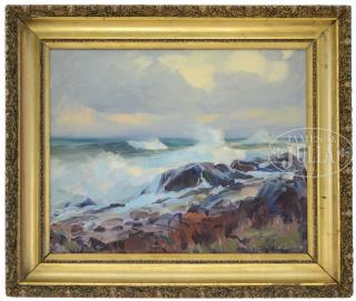 Appraisal: EMILE ALBERT GRUPPE American - BASS ROCKS Oil on canvas