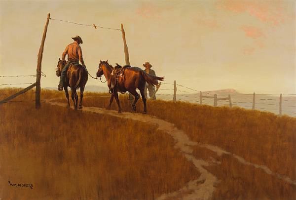 Appraisal: William Moyers American born Sundown signed 'Wm Moyers' lower left