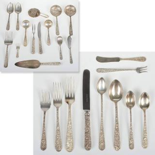 Appraisal: S Kirk Son Repousse pattern silver flatware set th c