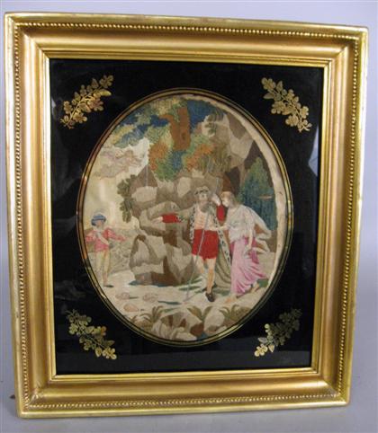 Appraisal: English needlework picture th th century In wool and silk