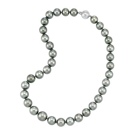 Appraisal: Gray Cultured Pearl Necklace Estimate -