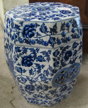 Appraisal: PAIR OF CHINESE PORCELAIN GARDEN STOOLS octagonal barrel form in