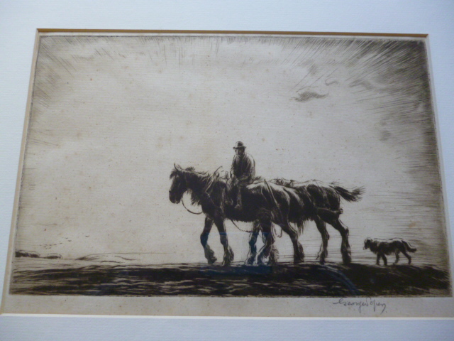 Appraisal: GEORGE SOPER - Going to Work etching signed in pencil