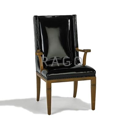 Appraisal: TOMMI PARZINGER PARZINGER ORIGINALS Tall-back armchair New York s Bleached