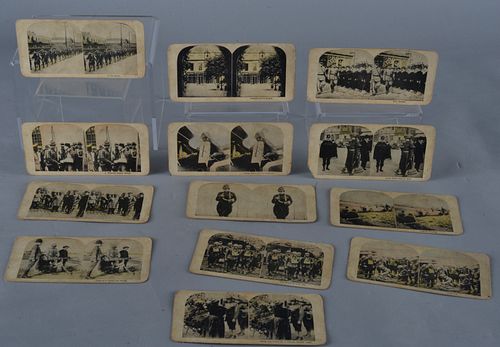 Appraisal: WWI STEREO VIEW GROUPINGitems have ware please see photos Condition