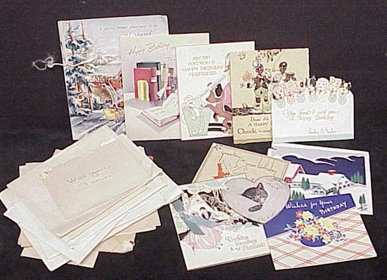 Appraisal: Assorted postcards letters and greeting cards from the 's and