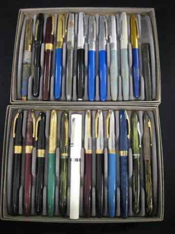 Appraisal: Lot of Fountain Pens Sheaffer Wearever Everlast others two trays