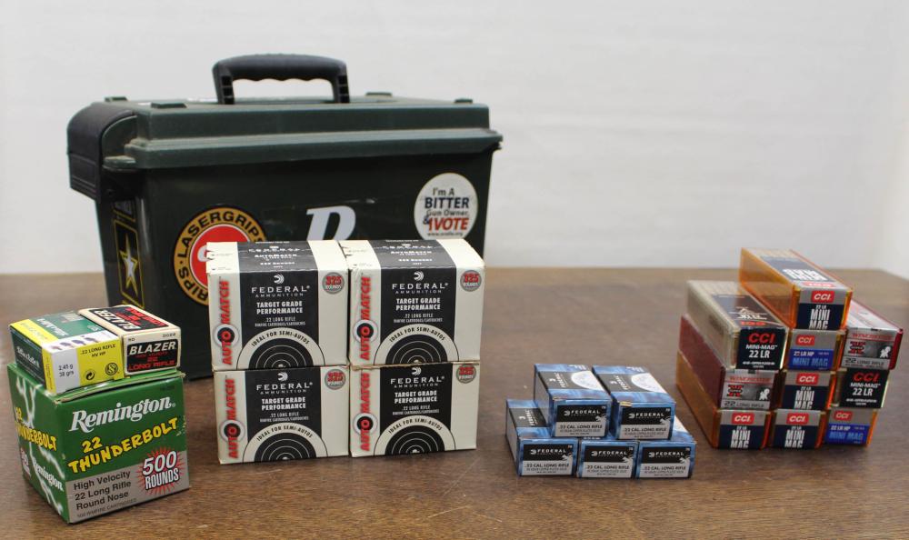 Appraisal: LOT OF LONG RIFLE AMMUNITION including Federal Auto-Match boxes of