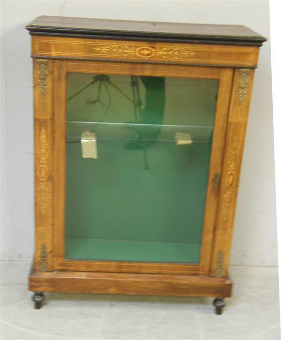 Appraisal: th century mahogany and boxwood strung pier cabinet h w