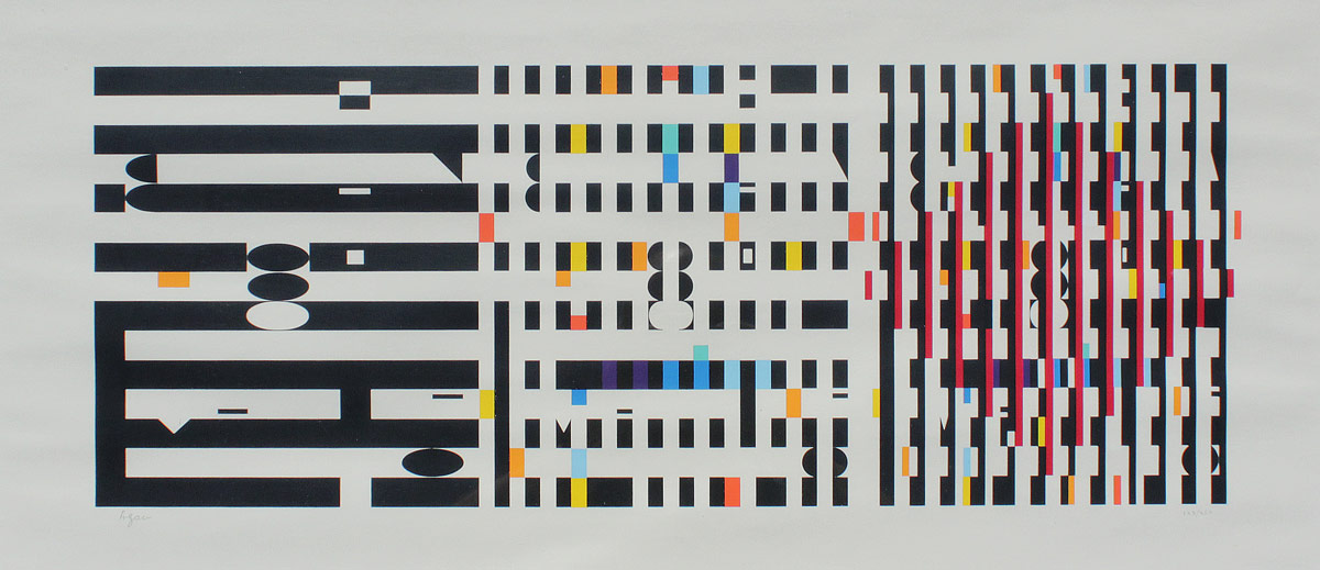 Appraisal: AGAM Yaacov Israeli - Op-Art Serigraph Sight size '' x