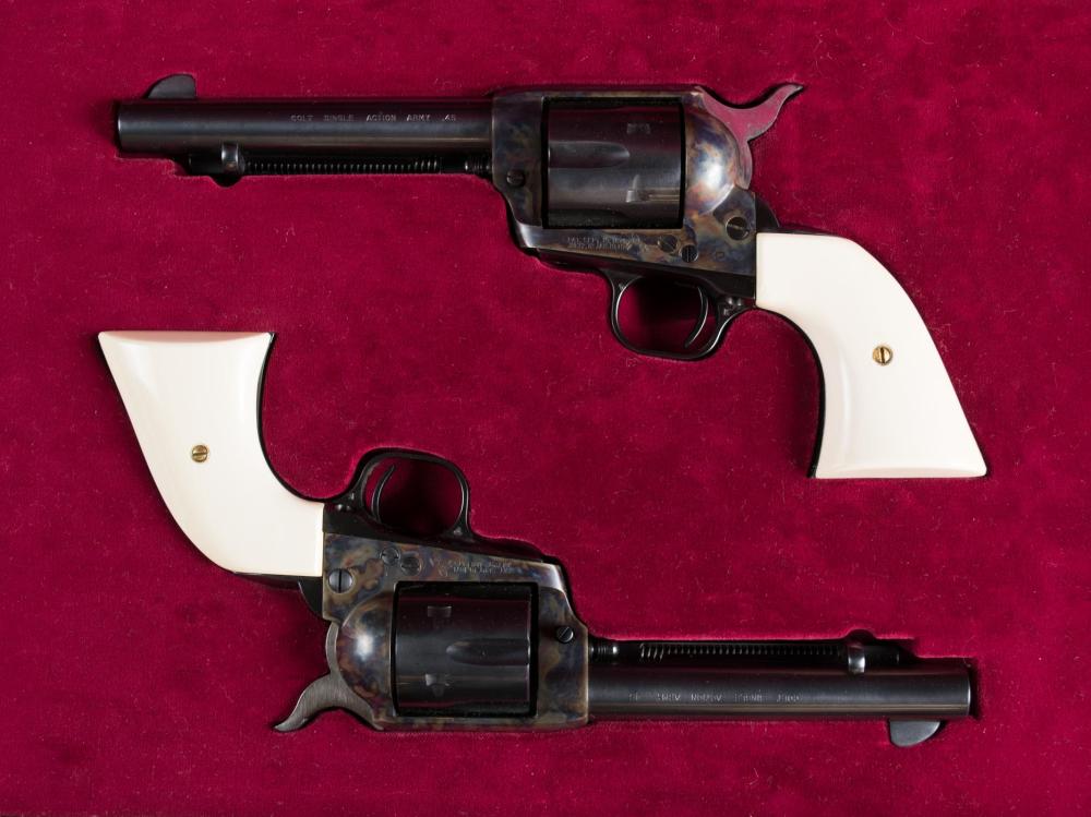 Appraisal: PAIR OF CASED COLT THIRD GENERATION SINGLE ACTION ARMY REVOLVERS