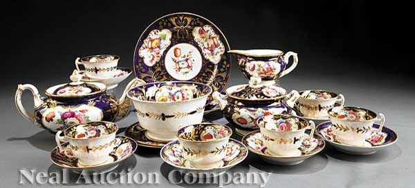 Appraisal: A Fine Coalport Porcelain Tea Service th c comprising a