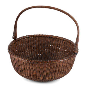 Appraisal: A Round Nantucket Basket Attributed to William Appleton - with