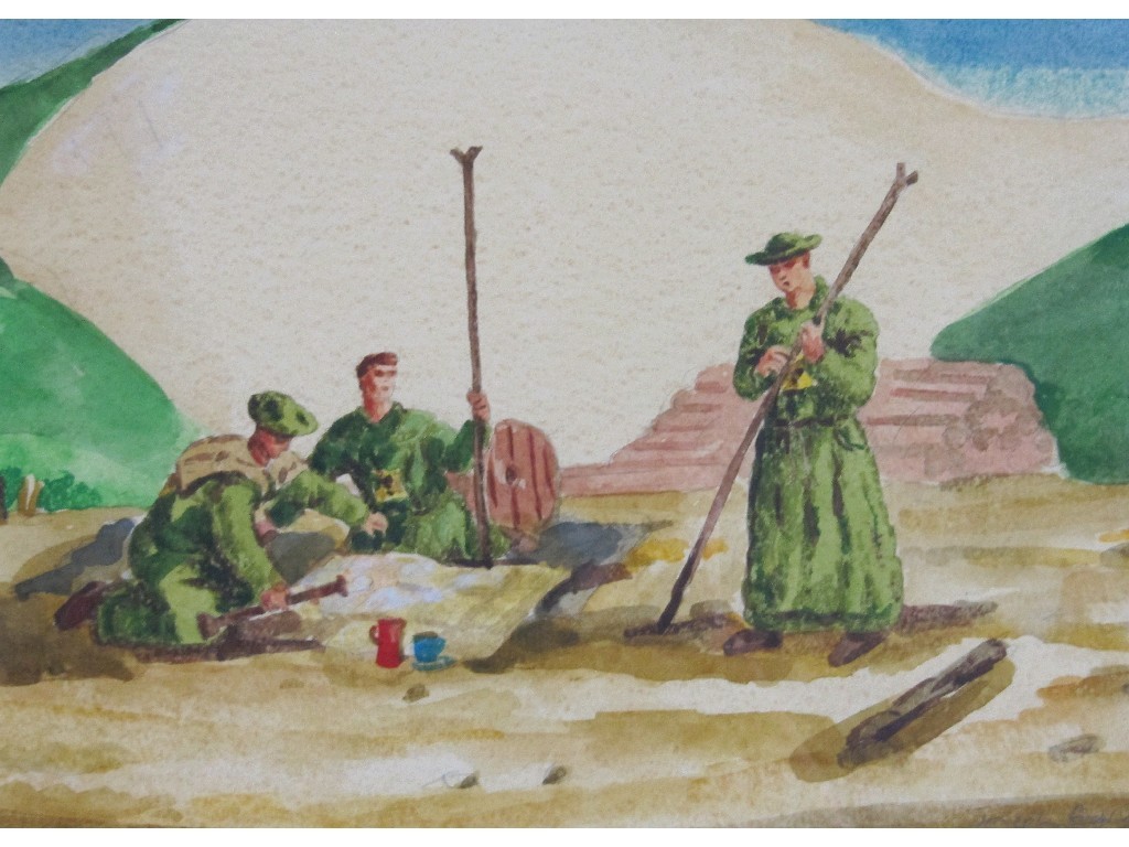 Appraisal: JOSEPH DOWIE Watercolour 'The Mapmakers' signed x