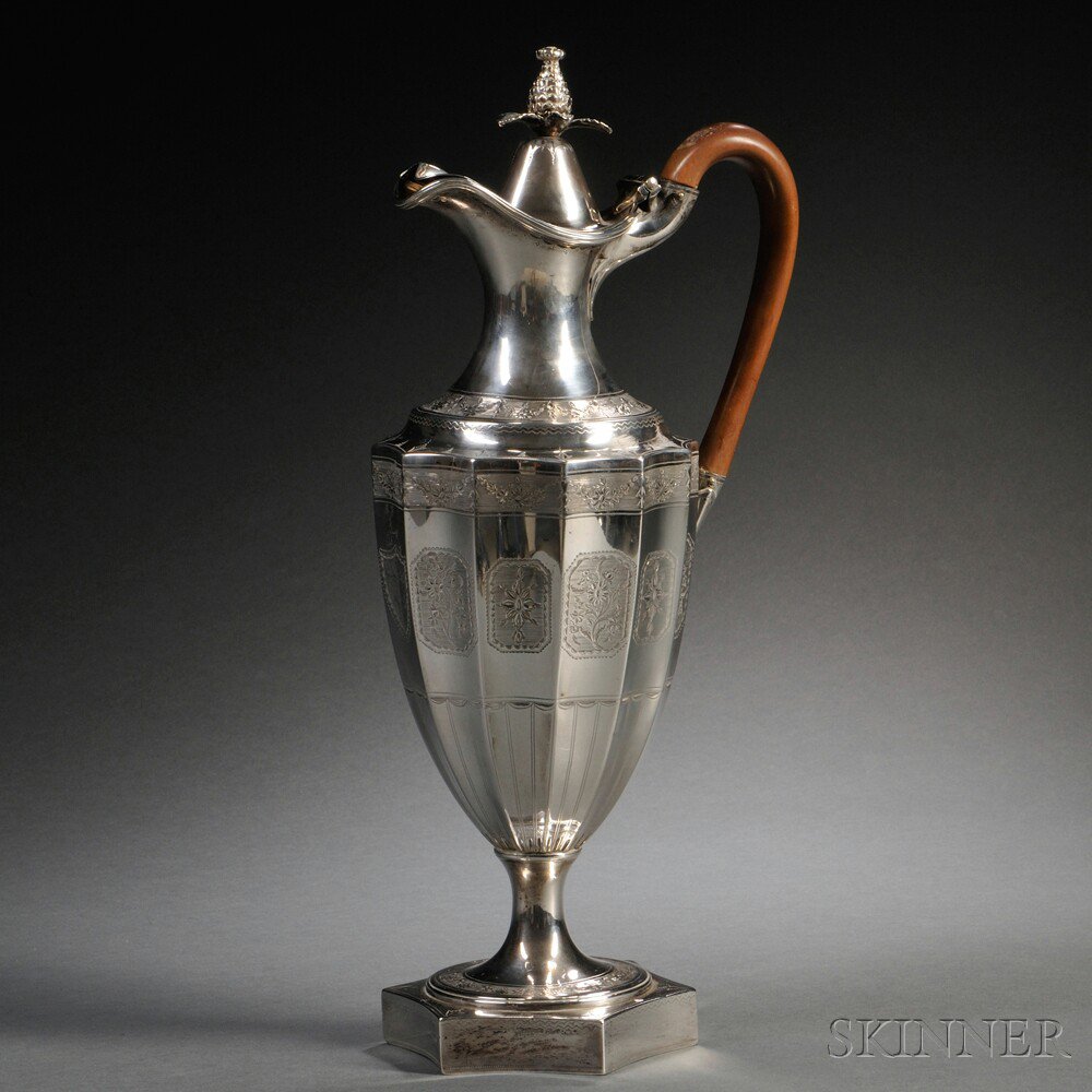 Appraisal: George III Sterling Silver Wine Ewer London - Thomas Daniel