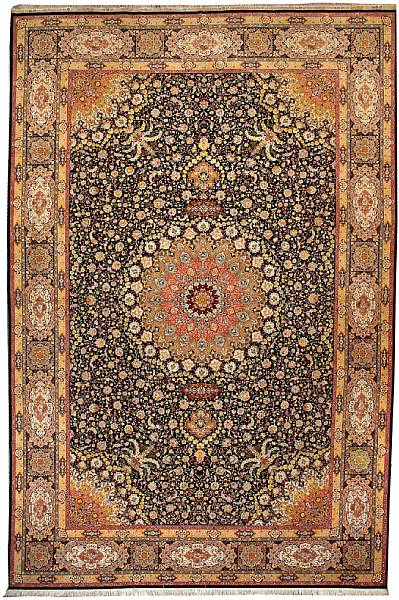 Appraisal: A Tabriz Carpet Northwest Persia size approximaztely ft x ft