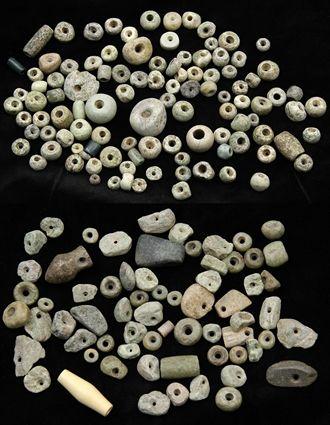 Appraisal: Group of Small Jade Hardstone Beads