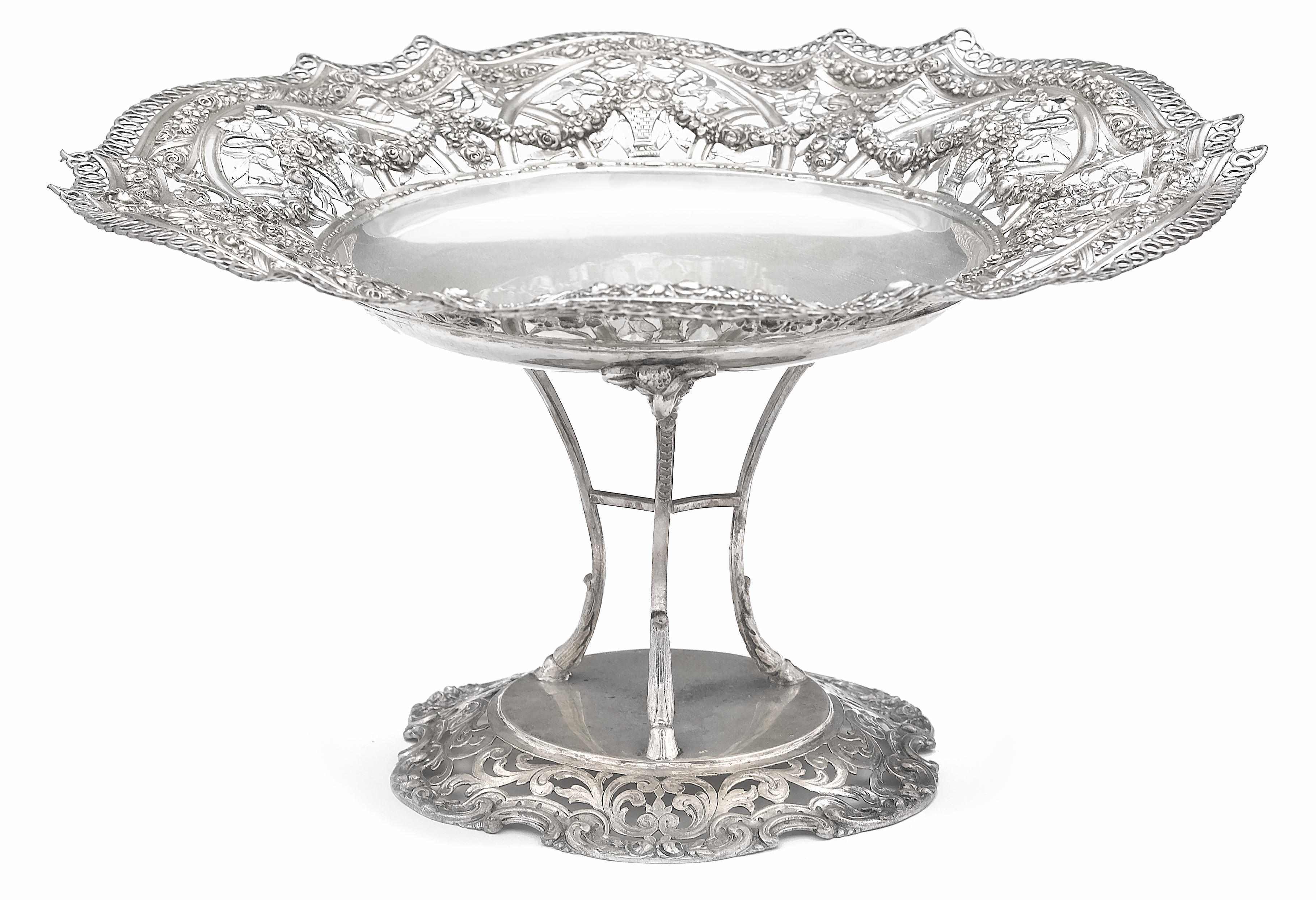 Appraisal: A German standard silver dessert stand J D Schleissner Sohne