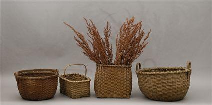 Appraisal: Group of Four Splintwood Baskets