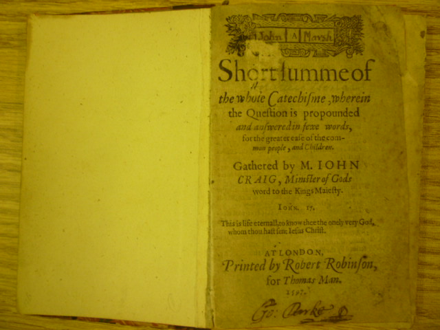 Appraisal: SHORT SUMME OF THE WHOLE CATECHISME Gathered by M John