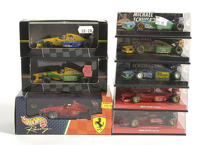 Appraisal: Michael Schumacher Racing Cars - to include Hot Wheels No