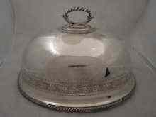 Appraisal: A very large silver plated Victorian meat cover with gadrooned