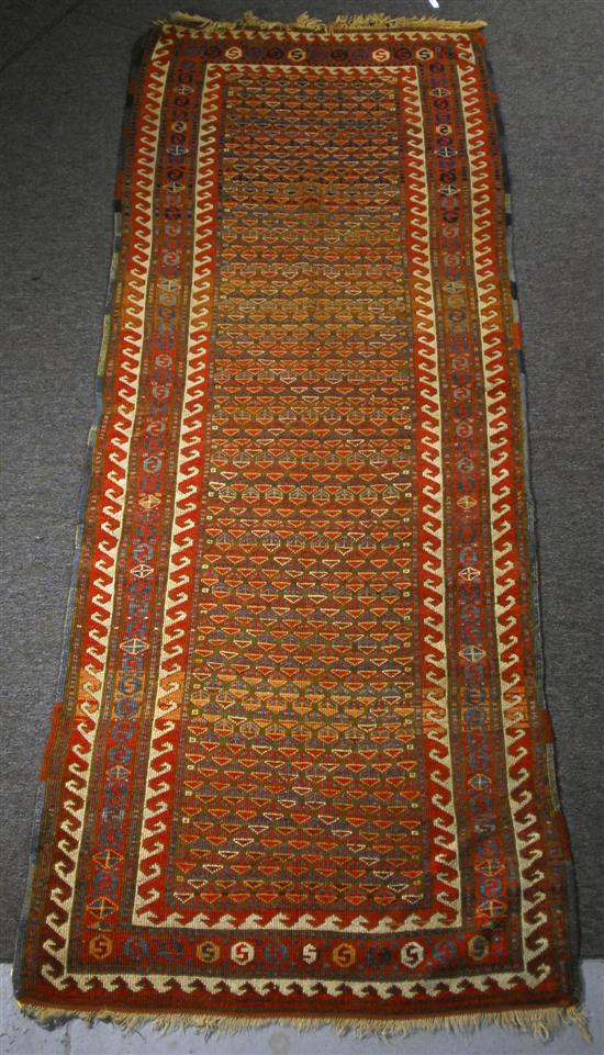 Appraisal: KURD RUNNER Persia circa feet x feet inch Provenance From