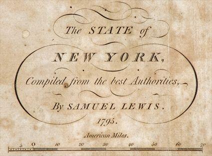 Appraisal: LEWIS SAMUEL STATE OF NEW YORK Engraved map x sight