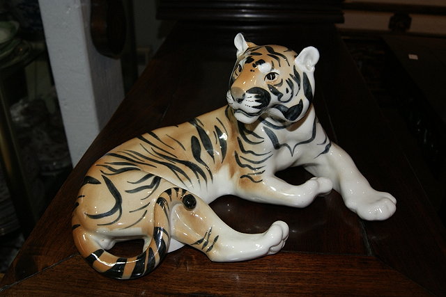 Appraisal: Russian porcelain model of a tiger