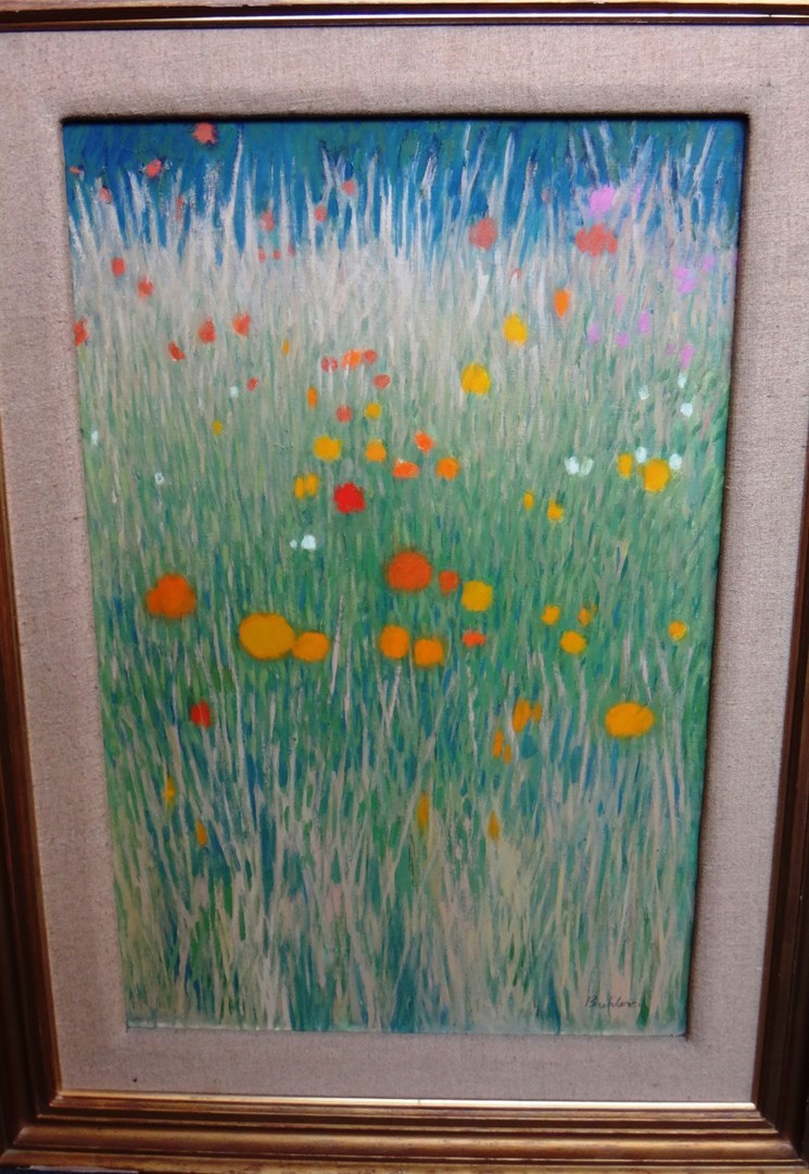 Appraisal: Robert Buhler - Poppies in a meadow oil on canvas