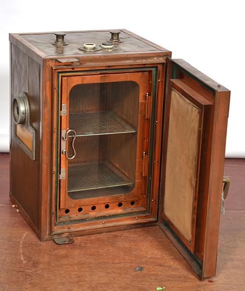 Appraisal: JAPANESE COPPER CASED INCUBATOR x x cm JAPANESE COPPER CASED