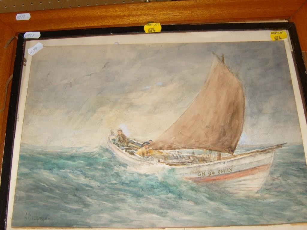 Appraisal: An early th century watercolour of a fishing boat The