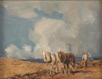 Appraisal: Albert Ernest Bottomley British - The Plough Team signed gouache