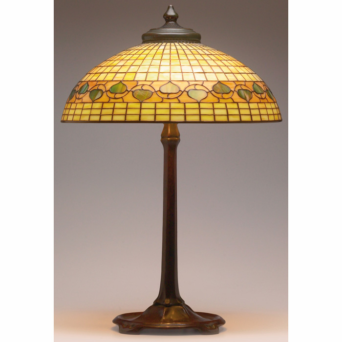 Appraisal: Large and exceptional Tiffany Studios table lamp bronze base with