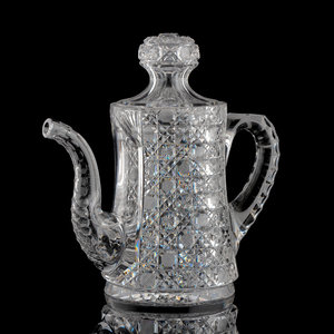 Appraisal: A Brilliant-Period Harvard Cut Glass Coffee Pot Height inches Property