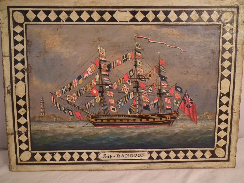 Appraisal: NAM TING CHINA TRADE PAINTING Antique China Trade oil painting