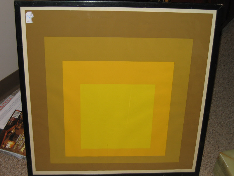 Appraisal: AFTER JOSEPH ALBERS AMERICAN - Brown yellow and orange squares