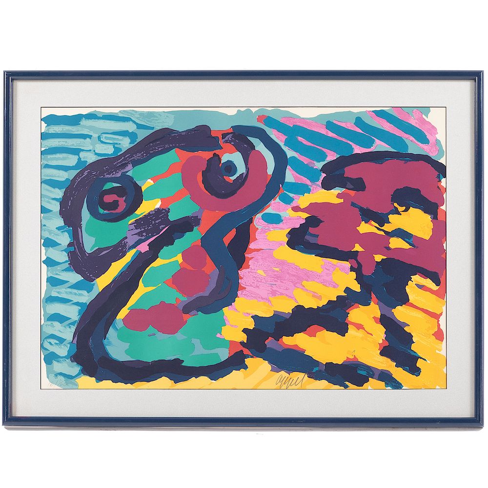 Appraisal: Karel Appel Snake Dutch - lithograph in colors ed pencil