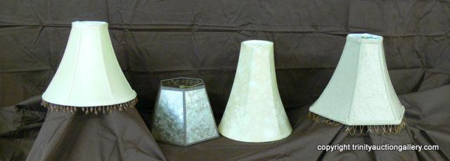 Appraisal: Four Small Med Size Decorator Lamp Shades all in very