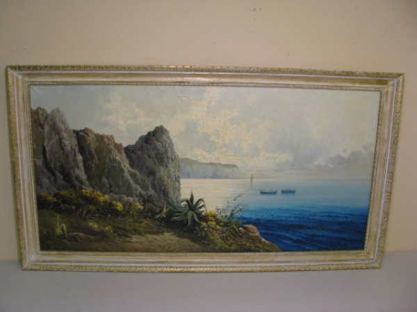 Appraisal: Oil painting on canvas framed and signed in lower right