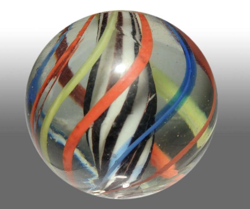 Appraisal: Solid Core Swirl Marble Description Beautiful white solid core with