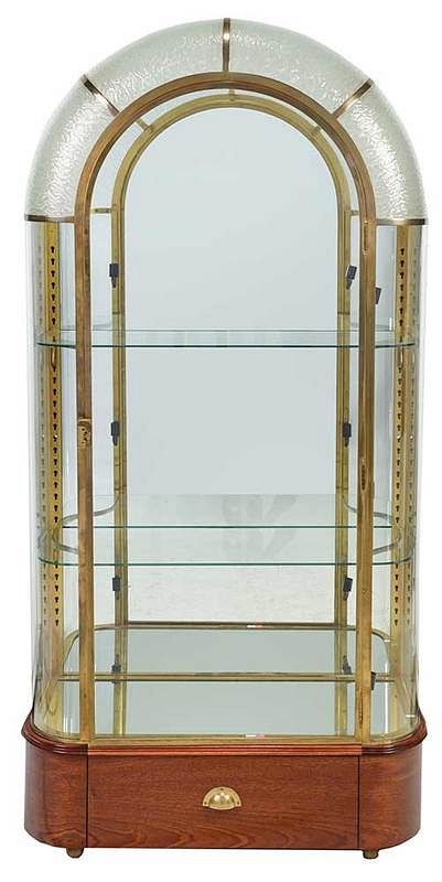 Appraisal: Fine Art Deco Style Mirrored Vitrine later th century finely