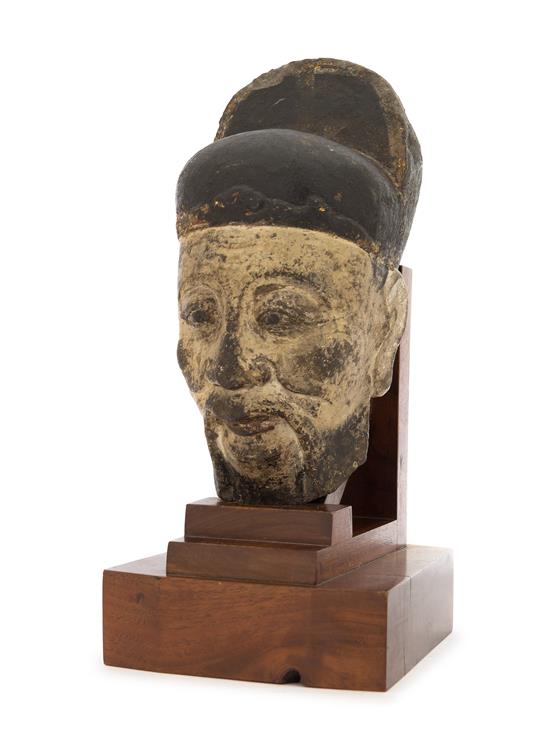 Appraisal: Sale Lot A Rare Chinese Stone Head of a Court