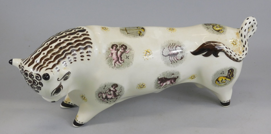 Appraisal: A Wedgwood Zodiac bull designed by Arthur Machin printed marks