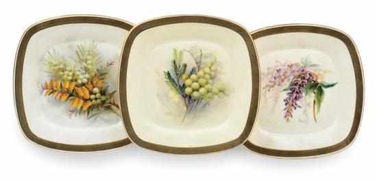 Appraisal: A group of three Royal Worcester Australian Wildflower Series porcelain