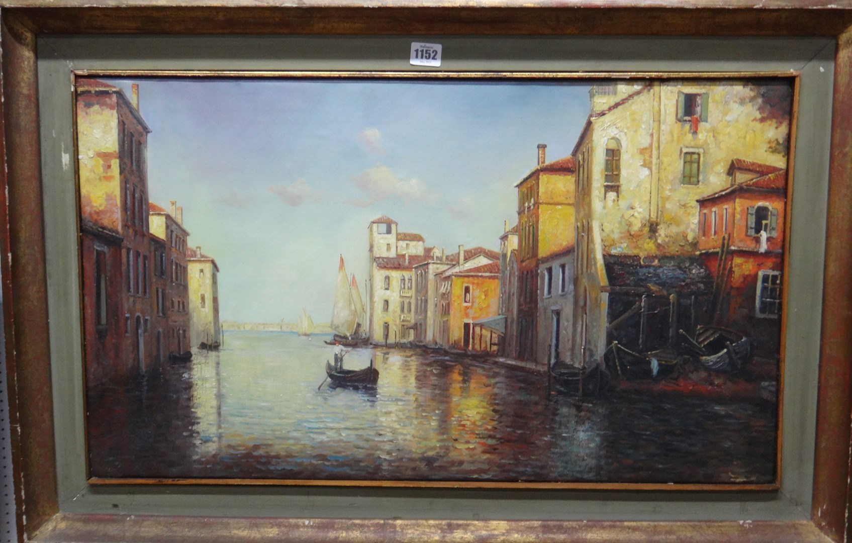 Appraisal: Manner of Bouvard Venetian Backwater oil on canvas cm x