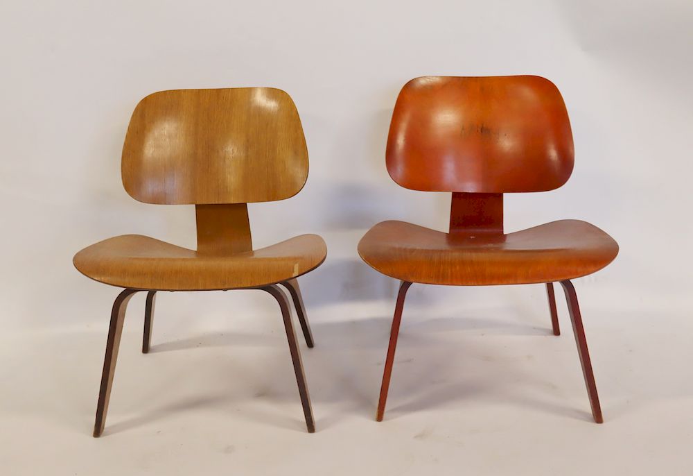 Appraisal: MIDCENTURY Charles And Ray Eames DCW Chairs By Herman Miller