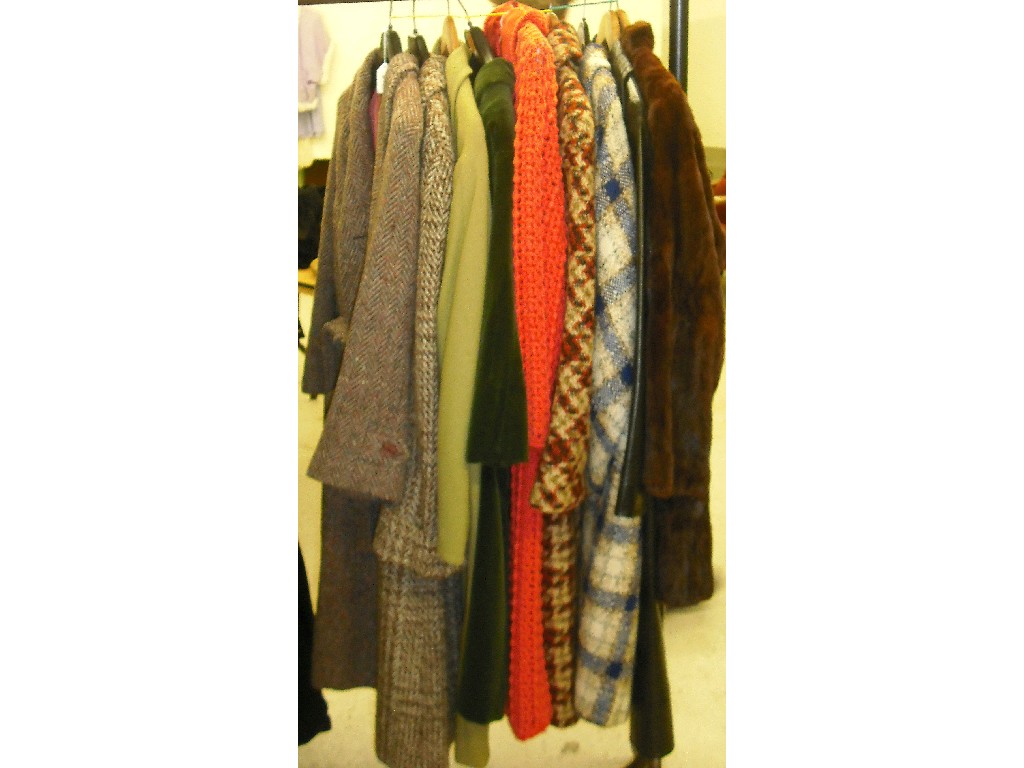 Appraisal: Large group of coats to include fur wool velvet and